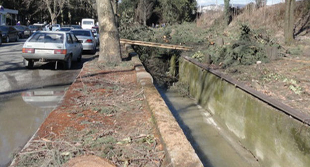 Tchaikovsky Street after the beginning of Olympic construction. February 27, 2011. Photo by the "Caucasian Knot"