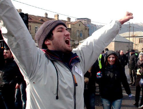 Participants of the rally of oppositional youth organizations in Baku, Azerbaijan, March 17, 2012. Photo by Aziz Karimov to the "Caucasian Knot"