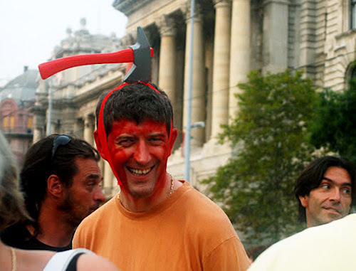 Hungary, Budapest, September 4, 2012; participant of the action "We're sorry, Armenia!" Photo by Gabriella Csoszo, http://freedoc-gabriellacsoszo.blogspot.hu

 