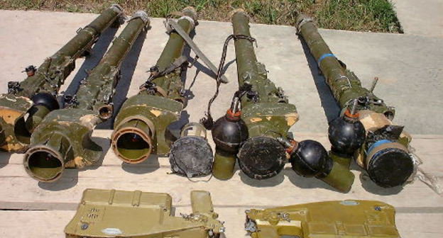 A man-portable surface-to-air missile system found in a hiding place in Dagestan. Photo: http://nac.gov.ru/ A man-portable surface-to-air missile system found in a hiding place in Dagestan. Photo: http://nac.gov.ru/
