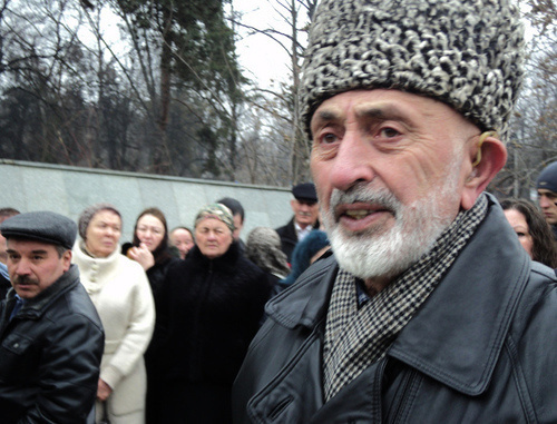 Participants of the rally commemorated to the 70th anniversary of Balkars' deportation. Nalchik, March 8, 2014. Photo by Luisa Orazaeva for the ‘Caucasian Knot’. 