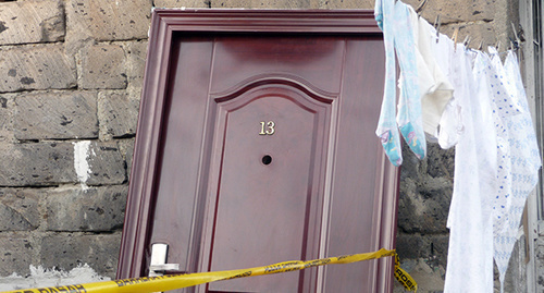 Yard of the Avetisyan family house is sealed up by the investigating bodies. Gyumri, January 14, 2015. Photo by Tigran Petrosyan for the "Caucasian Knot" Yard of the Avetisyan family house is sealed up by the investigating bodies. Gyumri, January 14, 2015. Photo by Tigran Petrosyan for the "Caucasian Knot"