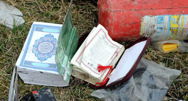Muslim books confiscated by the law enforcers during special operation. Photo http://nac.gov.ru/