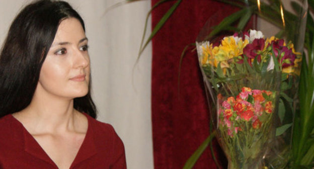 Alisa Ganieva at the presentation of her book "Bride and Groom". Moscow, April 18, 2015. Photo by Natalya Kraynova for the "Caucasian Knot" Alisa Ganieva at the presentation of her book "Bride and Groom". Moscow, April 18, 2015. Photo by Natalya Kraynova for the "Caucasian Knot"