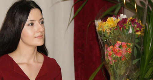 Alisa Ganieva at the presentation of her book "Bride and Groom". Moscow, April 18, 2015. Photo by Natalya Kraynova for the "Caucasian Knot" Alisa Ganieva at the presentation of her book "Bride and Groom". Moscow, April 18, 2015. Photo by Natalya Kraynova for the "Caucasian Knot"