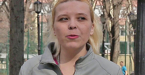 Darya Polyudova. Photo: screenshot from video posted by user Open Russia, http://www.youtube.com/watch?v=awVTP1AgjfI