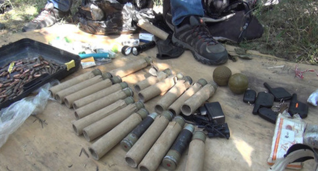 Ammunition confiscated in the course of the special operation in the Baksan District. July 14, 2015. Photo nac.gov.ru
