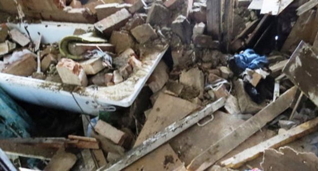 Apartment destroyed during special operation, Nalchik, August 3, 2015. Photo: http://nac.gov.ru 