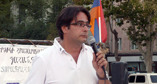 Andrias Gukasyan, a member of the board of the civil movement "Arise, Armenia!". Photo by Armine Martirosyan for the "Caucasian Knot"