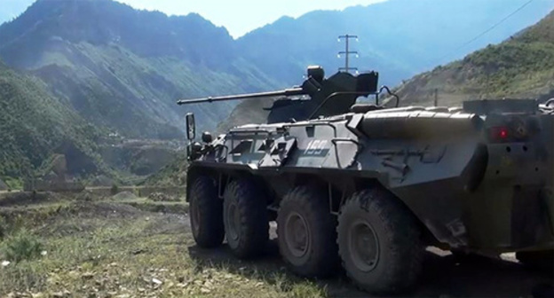 Special military equipment in the mountains. Photo http://nac.gov.ru/nakmessage/2015/06/27/v-untsukulskom-raione-obnaruzhen-blindazh-neitralizovany-dva-bandita.html