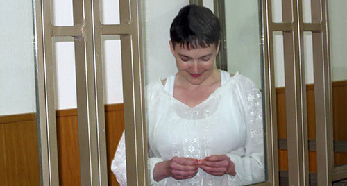 Nadezhda Savchenko in the Donetsk City Court. Photo by Konstantin Volgin for the ‘Caucasian Knot’.