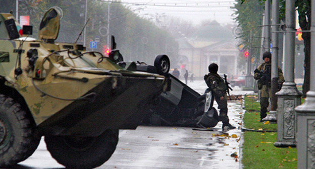 The law enforcers in the streets of Nalchik. Photo: http://kbr-time.ru