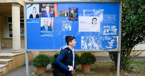 Posters of the candidates to the Azerbaijani parliament, Baku, October 28, 2015. Photo by Aziz Karimov for the ‘Caucasian Knot’. Posters of the candidates to the Azerbaijani parliament, Baku, October 28, 2015. Photo by Aziz Karimov for the ‘Caucasian Knot’.