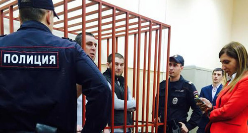Defendants in Boris Nemtsov murder case in Basmanny Moscow Court. Photo by Yulia Buslavskaya for the ‘Caucasian Knot’. Defendants in Boris Nemtsov murder case in Basmanny Moscow Court. Photo by Yulia Buslavskaya for the ‘Caucasian Knot’.