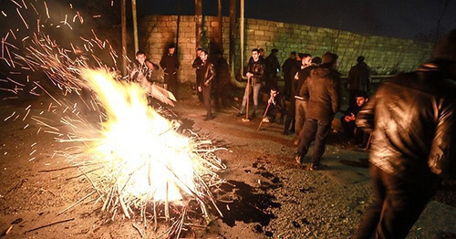 Participants of protests in Nardaran, November 26, 2015. Photo by Aziz Karimov for the ‘Caucasian Knot’. 