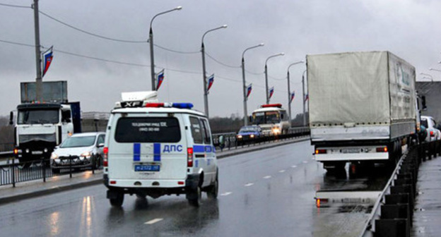Truck drivers protest against ‘Platon’ system, December 2015. Photo: Evgeny Varaksa (RFE/RL)