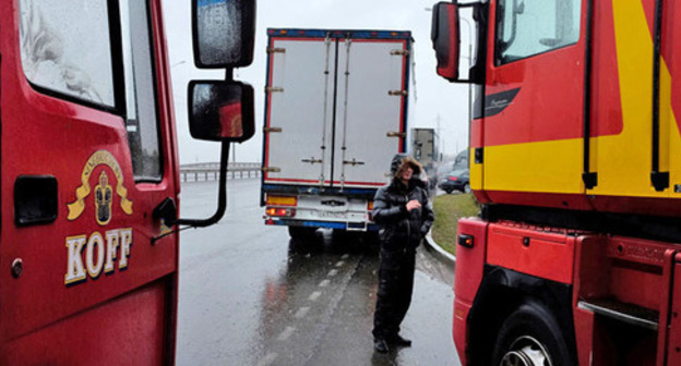 Truck drivers protest against ‘Platon’ system, December 2015. Photo: Edward Kornienko, Yuga.ru