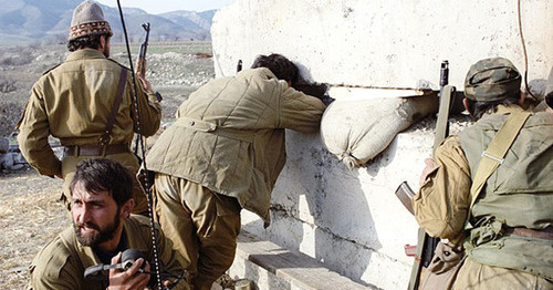 On contact line in Nagorno-Karabakh. 1992-1994. Photo: http://minval.az/news/27072