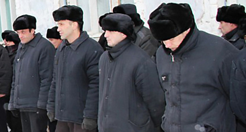 Prisoner of the penal colony No. 1 of the Russian Federal Penitentiary Service, Republic of Kalmykia, February 2012. Photo: http://ufsin-kalmykia.livejournal.com