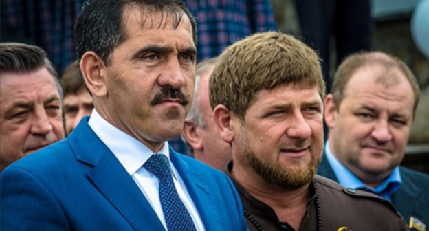 Yunus-Bek Evkurov and Ramzan Kadyrov. Photo: https://www.instagram.com/p/BA7aar_yTg6/?tagged=евкуров Yunus-Bek Evkurov and Ramzan Kadyrov. Photo: https://www.instagram.com/p/BA7aar_yTg6/?tagged=евкуров