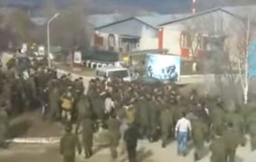 A fight in the territory of a military unit in the village of Borzoi. February 25, 2016. Screenshot of a video by the user Nadezhda Ivanova https://www.youtube.com/watch?v=2R9tW9YkqbE&feature=youtu.be A fight in the territory of a military unit in the village of Borzoi. February 25, 2016. Screenshot of a video by the user Nadezhda Ivanova https://www.youtube.com/watch?v=2R9tW9YkqbE&feature=youtu.be