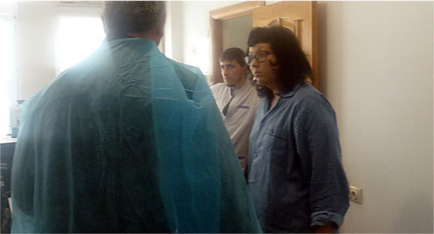 Katya Vanslov, an employee of JMG (to the right). Photo courtesy of Djambulat Ozdoev, Ombudsman of Ingushetia Katya Vanslov, an employee of JMG (to the right). Photo courtesy of Djambulat Ozdoev, Ombudsman of Ingushetia