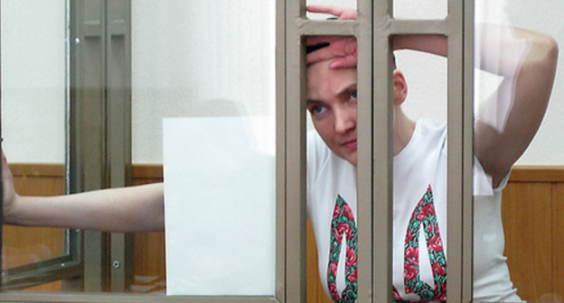 Nadezhda Savchenko in the Donetsk City Court. Photo by Konstantin Volgin for the "Caucasian Knot"