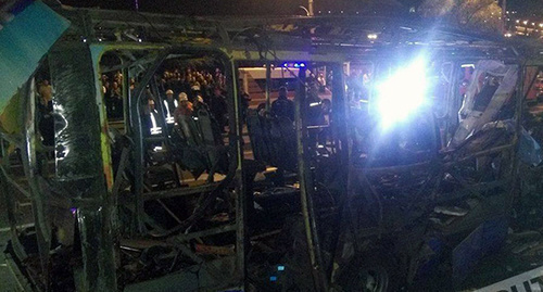Bus blown up in Yerevan. Photo: © SPUTNIK/ DAVID GALSTYAN,http://www.sputnikarmenia.ru/photo/20160425/3160776.html Bus blown up in Yerevan. Photo: © SPUTNIK/ DAVID GALSTYAN,http://www.sputnikarmenia.ru/photo/20160425/3160776.html