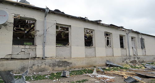 Community centre in Mertakert District of Nagorny Karabakh after Karabakh conflict escalation. Photo by Alvard Grigoryan for the ‘Caucasian Knot’. Community centre in Mertakert District of Nagorny Karabakh after Karabakh conflict escalation. Photo by Alvard Grigoryan for the ‘Caucasian Knot’.