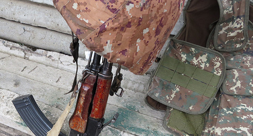Ammunition and personal belongings of the NKR army soldier. Photo by Alvard Grigoryan for the "Caucasian Knot" Ammunition and personal belongings of the NKR army soldier. Photo by Alvard Grigoryan for the "Caucasian Knot"