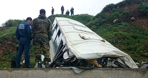 Road accident in South Ossetia. May 19, 2016. Photo: press service of the Ministry for Emergencies (MfE) of South Ossetia Road accident in South Ossetia. May 19, 2016. Photo: press service of the Ministry for Emergencies (MfE) of South Ossetia