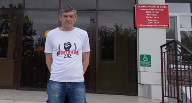 Igor Stenin on 04.05.2016 after the debates in the trial. Photo by Yelena Grebenyuk for the "Caucasian Knot"