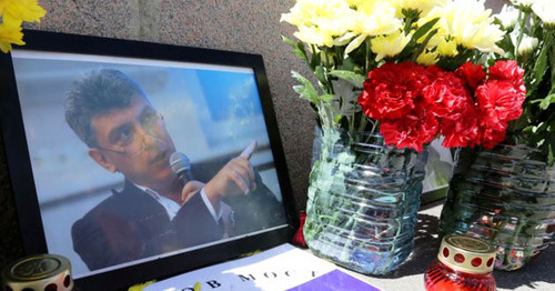 Portrait of Boris Nemtsov at Moskvoretsky bridge. Photo: Ivan Trefilov, RFE/RL Portrait of Boris Nemtsov at Moskvoretsky bridge. Photo: Ivan Trefilov, RFE/RL
