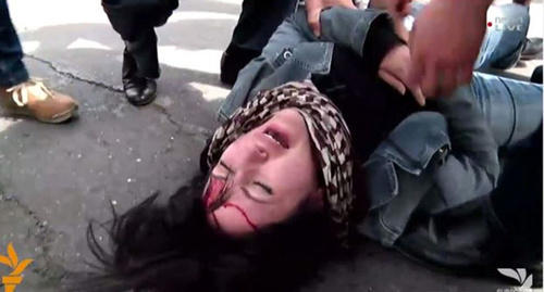 Ruzanna Egnukyan, an activist of the "Front of Armenian Women", at the rally on March 24, 2016. Photo: http://rus.azatutyun.am/a/27633520.html Ruzanna Egnukyan, an activist of the "Front of Armenian Women", at the rally on March 24, 2016. Photo: http://rus.azatutyun.am/a/27633520.html