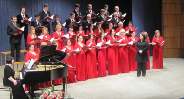 The State Chorus of Dagestan at the scene. Photo by N.S. Magomedov for the "Caucasian Knot" The State Chorus of Dagestan at the scene. Photo by N.S. Magomedov for the "Caucasian Knot"