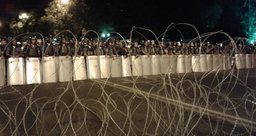 The participants of the protest action in Yerevan on July 30, 2016. Photo by Tigran Petrosyan for the "Caucasian Knot" The participants of the protest action in Yerevan on July 30, 2016. Photo by Tigran Petrosyan for the "Caucasian Knot"