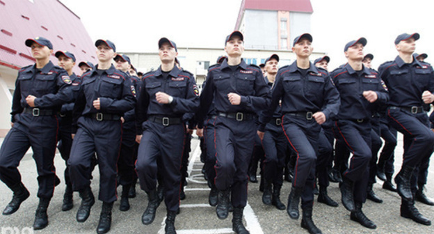 An oath of the students of the Academy of the Ministry of Internal Affairs (MIA). Photo: © Eduard Kornienko, YUGA.ru https://www.yuga.ru/photo/3241.html