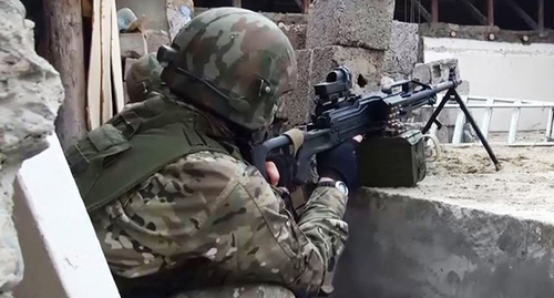 Law enforcer during CTO. Photo: http://nac.gov.ru/kontrterroristicheskie-operacii/v-dagestane-unichtozheny-shestero-banditov.html Law enforcer during CTO. Photo: http://nac.gov.ru/kontrterroristicheskie-operacii/v-dagestane-unichtozheny-shestero-banditov.html