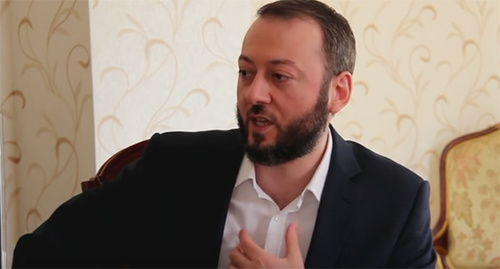 Magomed Khazbiev. Photo: screenshot of a video record of the interview of Magomed Khazbiev, Magas Life News Agency https://www.youtube.com/watch?v=e8ITP9c-8yk