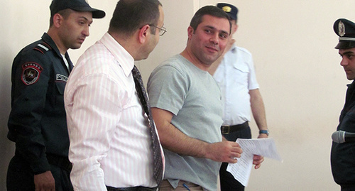 Gevorg Safaryan (inthe centre) in the courtroom. Photo by Tigran Petrosyan for the "Caucasian Knot" Gevorg Safaryan (inthe centre) in the courtroom. Photo by Tigran Petrosyan for the "Caucasian Knot"
