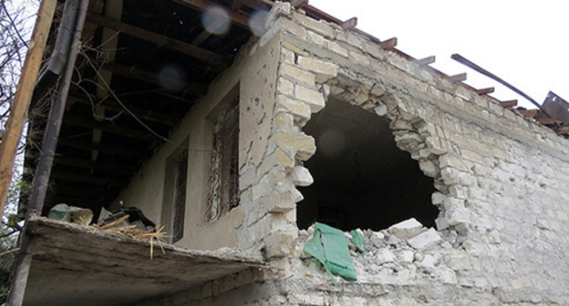 Results of shellfire in Matagis and Martakert communities, Nagorny Karabakh, April 17, 2016. Photo by Alvard Grigoryan for the 'Caucasian Knot'.  