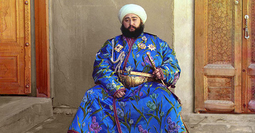 Alim Khan, emir of Bukhara, 1911, Sergey Prokudin-Gorsky, http://ru.wikipedia.org