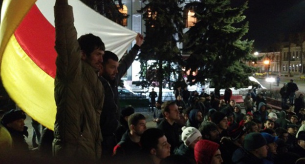 Protest against initiative to rename Ingushetia to Alania, Vladikavkaz, March 5, 2017. Photo by Alan Tskhurbaev for the 'Caucasian Knot'. 