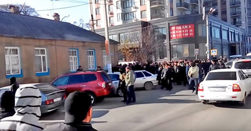 Kotrov Street in Makhachkala after Friday namaz (prayer). Screenshot of a video by the user Abdulnasir Djamaludinov https://www.youtube.com/watch?v=7TI2BRYJnlI Kotrov Street in Makhachkala after Friday namaz (prayer). Screenshot of a video by the user Abdulnasir Djamaludinov https://www.youtube.com/watch?v=7TI2BRYJnlI