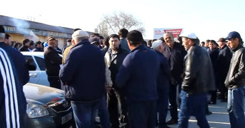 The truckers protesting against the “Platon” system. Manas, April 17, 2017. Screenshot of a video by "Caucasian Knot"
