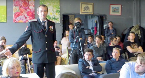 Evgeny Panchuk at Navalny's office in Krasnodar. Screenshot of a video from the YouTube channel of the office, Youtube.com/watch?v=UZ7-Sza5Wn4 Evgeny Panchuk at Navalny's office in Krasnodar. Screenshot of a video from the YouTube channel of the office, Youtube.com/watch?v=UZ7-Sza5Wn4