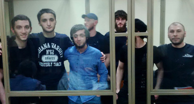 Defendants in Caliphate case. Photo is provided by Ramzan Uzuyev. Defendants in Caliphate case. Photo is provided by Ramzan Uzuyev.
