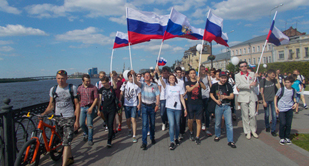 A walk of Alexei Navalny's supporters in Astrakhan. Photo by Yelena Grebenyuk for "Caucasian Knot" A walk of Alexei Navalny's supporters in Astrakhan. Photo by Yelena Grebenyuk for "Caucasian Knot"