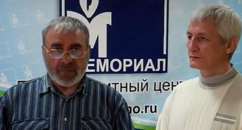 Open statement of Murtazali Gasanguseinov and Djambulat Gasanov (right). Screenshot from video statement: https://www.youtube.com/watch?v=a0n5HtHMyj0 Open statement of Murtazali Gasanguseinov and Djambulat Gasanov (right). Screenshot from video statement: https://www.youtube.com/watch?v=a0n5HtHMyj0