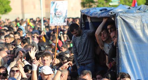 Opposition rally in Yerevan. Photo by Tigran Petrosyan for the Caucasian Knot. Opposition rally in Yerevan. Photo by Tigran Petrosyan for the Caucasian Knot.